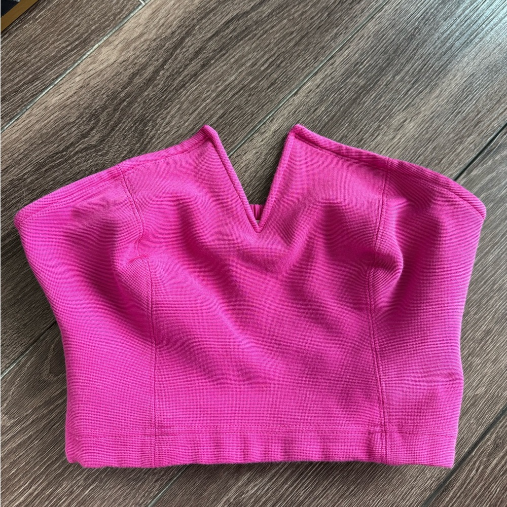Maeve Anthropologie Fuchsia Strapless Top Small